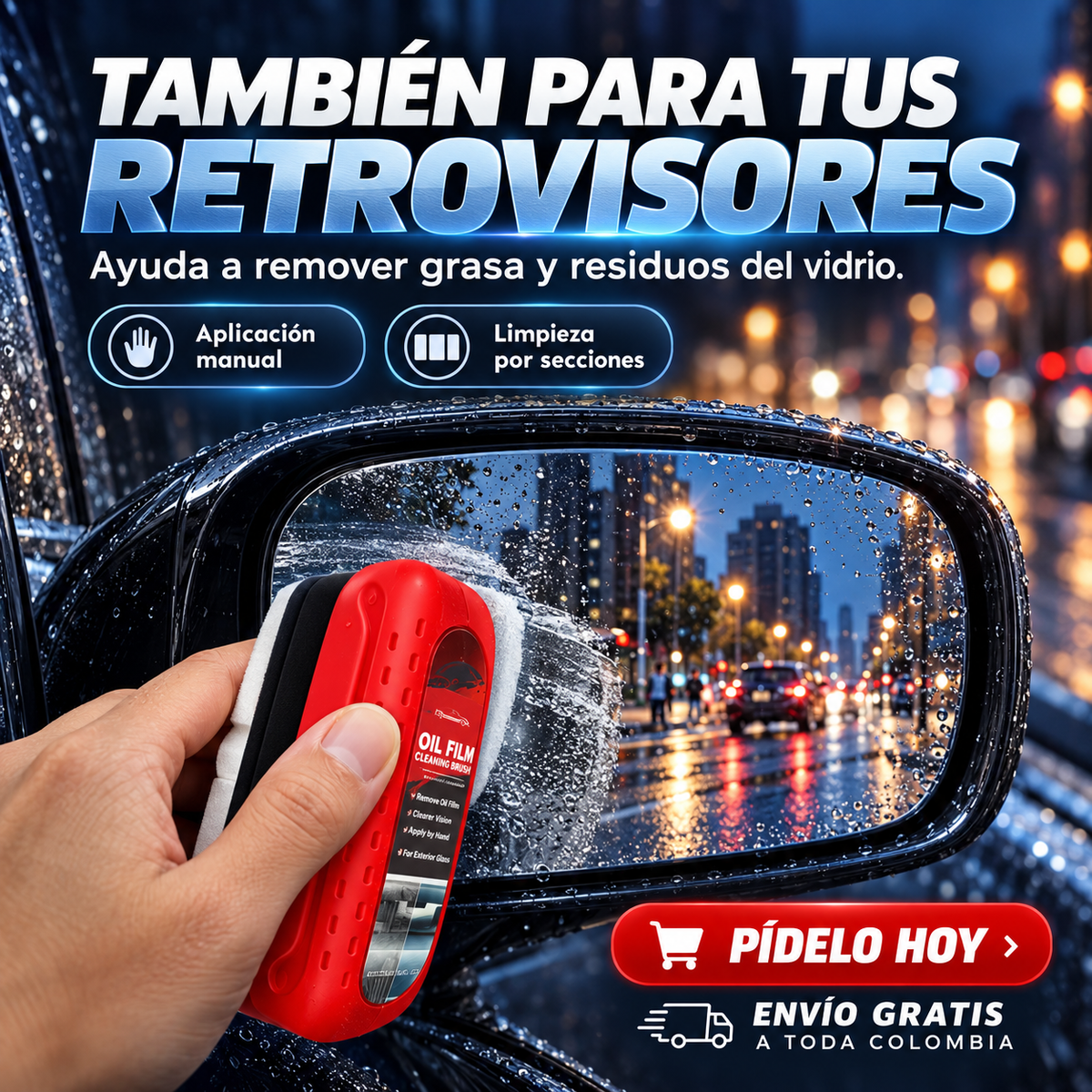 Cepillo limpieza pelicula para Carro